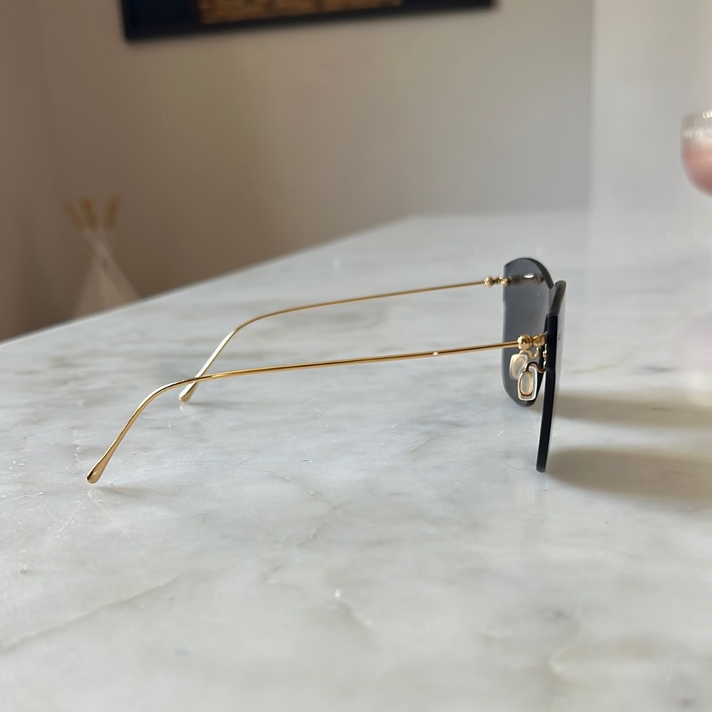 Blue Rimless Sunglasses - Picture 2 of 2